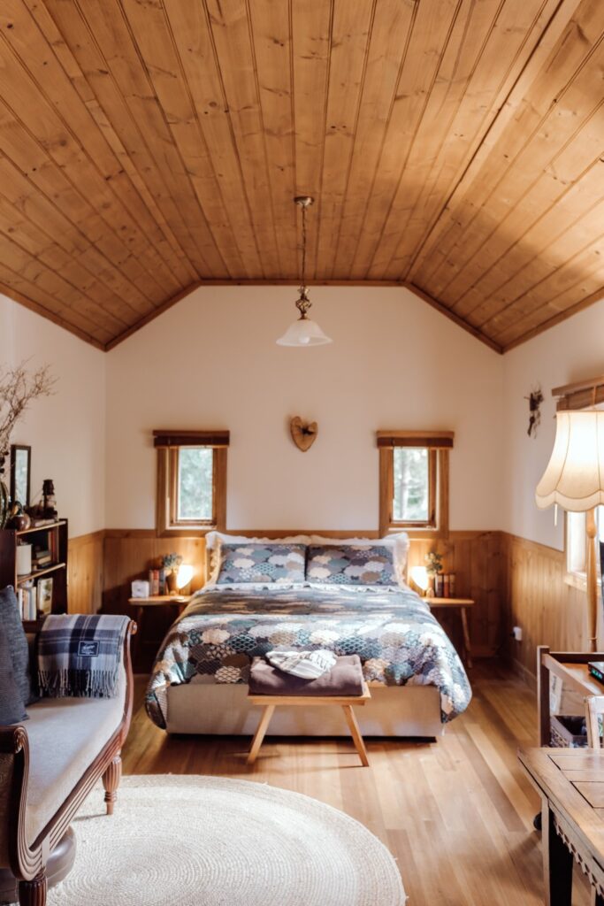 Cosy bed at Hideaway Farmlet